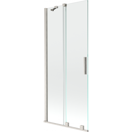 Mexen Velar paroi de baignoire 2 volets coulissants 80 x 150 cm, transparent, nickel brossé - 896-080-000-01-97