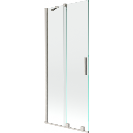 Mexen Velar paroi de baignoire 2 volets coulissants 85 x 150 cm, transparent, nickel brossé - 896-085-000-01-97