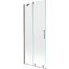 Mexen Velar paroi de baignoire 2 volets coulissants 85 x 150 cm, transparent, nickel brossé - 896-085-000-01-97