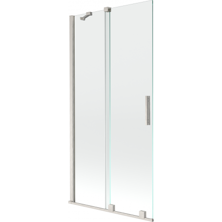 Mexen Velar paroi de baignoire à 2 volets coulissants 90 x 150 cm, transparent, nickel brossé - 896-090-000-01-97