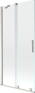 Mexen Velar paroi de baignoire 2 volets coulissante 90 x 150 cm, transparent, nickel brossé - 896-090-000-01-97