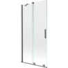 Paroi de baignoire coulissante bi-pliant Mexen Velar 90 x 150 cm, transparent, gun metal - 896-090-000-01-95