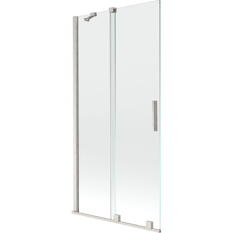 Mexen Velar pare-douche 2 volets coulissants 95 x 150 cm, transparent, nickel brossé - 896-095-000-01-97