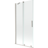 Mexen Velar pare-douche 2 volets coulissants 95 x 150 cm, transparent, nickel brossé - 896-095-000-01-97