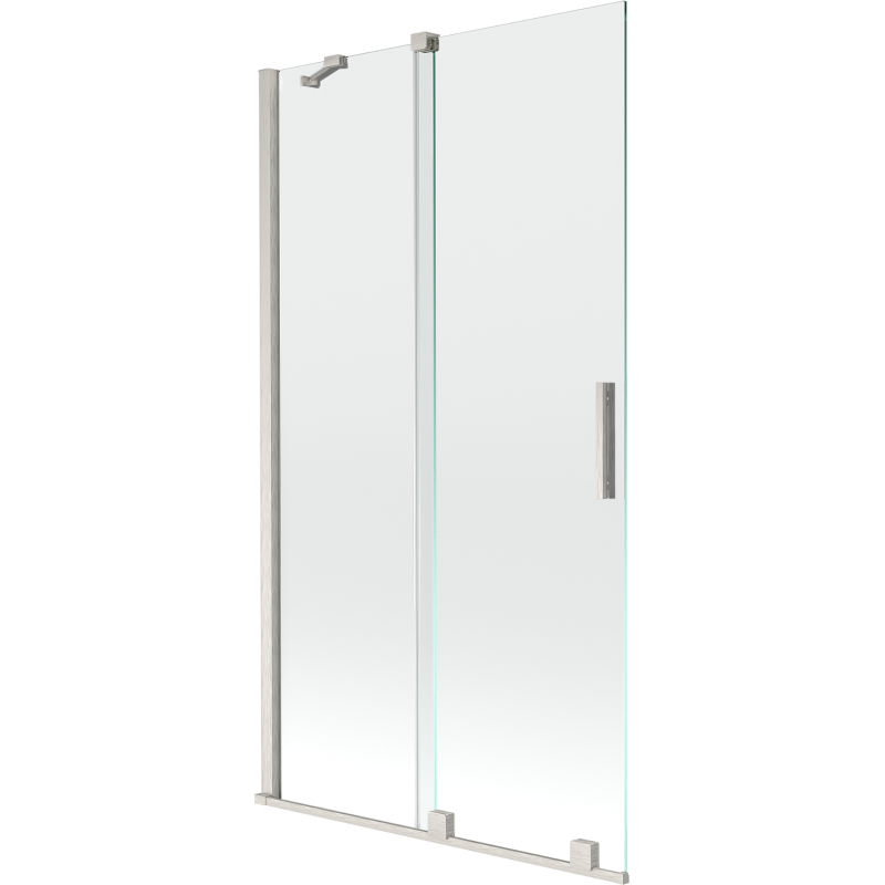 Paroi de bain coulissante à 2 volets Mexen Velar 100 x 150 cm, transparent, nickel brossé - 896-100-000-01-97