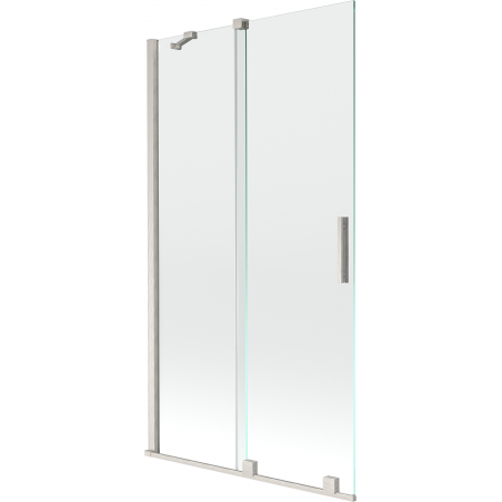 Mexen Velar paroi de baignoire à 2 volets coulissants 100 x 150 cm, transparent, nickel brossé - 896-100-000-01-97
