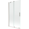 Mexen Velar paroi de baignoire à 2 volets coulissants 100 x 150 cm, transparent, nickel brossé - 896-100-000-01-97