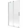 Paroi de bain coulissante à 2 volets Mexen Velar 100 x 150 cm, transparent, nickel brossé - 896-100-000-01-97