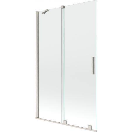 Paroi de baignoire coulissante 2 volets Mexen Velar 110 x 150 cm, transparent, nickel brossé - 896-110-000-01-97