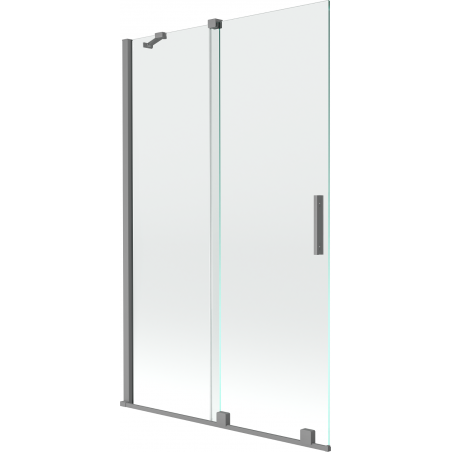 Mexen Velar paroi de baignoire à 2 panneaux coulissants 110 x 150 cm, transparent, gun metal - 896-110-000-01-95