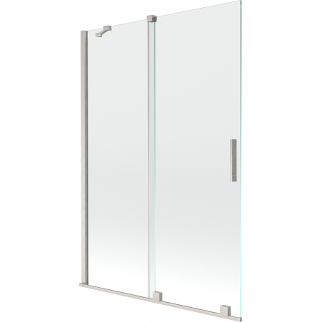 Mexen Velar paroi de baignoire coulissante à 2 panneaux 120 x 150 cm, transparent, nickel brossé - 896-120-000-01-97