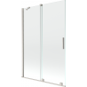 Paroi de baignoire coulissante à 2 panneaux Mexen Velar 120 x 150 cm, transparent, nickel brossé - 896-120-000-01-97