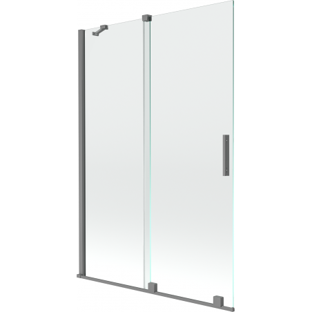 Mexen Velar paroi de douche coulissante à 2 panneaux 120 x 150 cm, transparente, métal gun - 896-120-000-01-95