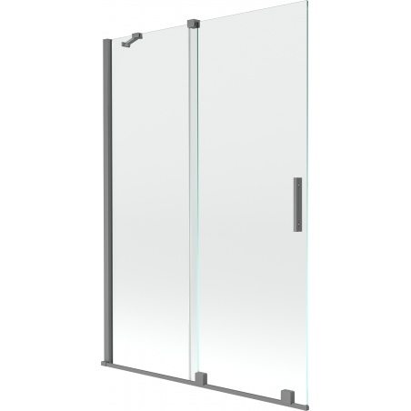 Paroi de baignoire coulissante à 2 volets Mexen Velar 120 x 150 cm, transparent, métal canon - 896-120-000-01-95