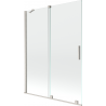 Paroi de baignoire coulissante à 2 volets Mexen Velar 130 x 150 cm, transparent, nickel brossé - 896-130-000-01-97
