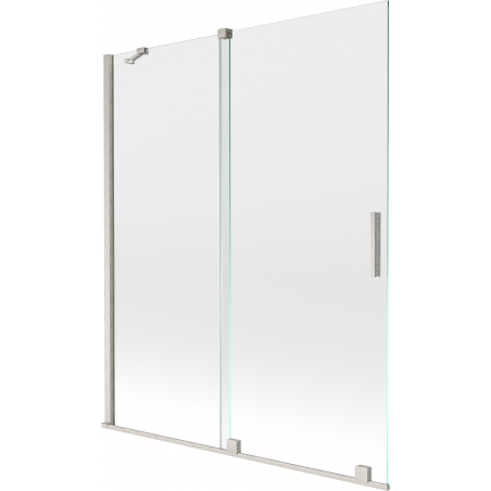 Mexen Velar paroi de baignoire à 2 volets coulissants 140 x 150 cm, transparent, nickel brossé - 896-140-000-01-97