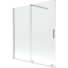 Mexen Velar paroi de baignoire coulissante à 2 panneaux 150 x 150 cm, transparent, nickel brossé - 896-150-000-01-97