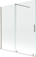 Pare-douche coulissant 2 panneaux Mexen Velar 150 x 150 cm, transparent, nickel brossé - 896-150-000-01-97