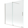 Mexen Velar paroi de baignoire 2 volets coulissants 160 x 150 cm, transparent, nickel brossé - 896-160-000-01-97