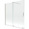 Paroi de baignoire coulissante à 2 panneaux Mexen Velar 160 x 150 cm, transparent, nickel brossé - 896-160-000-01-97