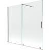 Mexen Velar paroi de baignoire à 2 panneaux coulissants 170 x 150 cm, transparent, nickel brossé - 896-170-000-01-97