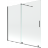 Paroi de bain coulissante à 2 vantaux Mexen Velar 170 x 150 cm, transparent, gun métal - 896-170-000-01-95