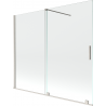 Mexen Velar pare-douche de baignoire coulissant à 2 vantaux 180 x 150 cm, transparent, nickel brossé - 896-180-000-01-97
