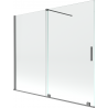 Mexen Velar paroi de baignoire 2 volets coulissants 180 x 150 cm, transparent, gun metal - 896-180-000-01-95