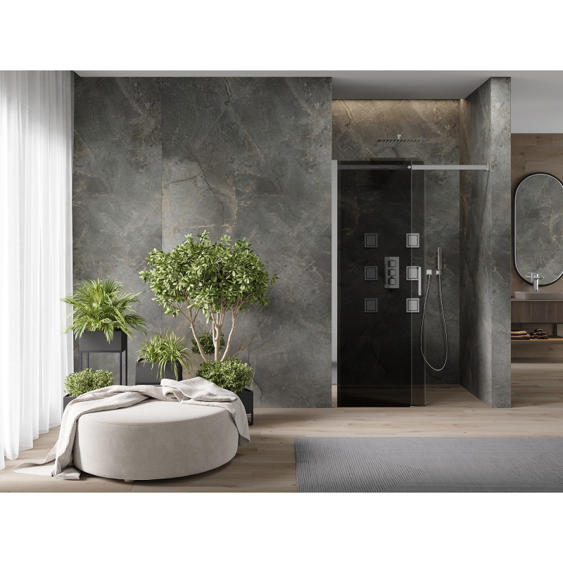 Mexen Omega porte de douche coulissante 110 cm, graphite, chrome - 825-110-000-01-40