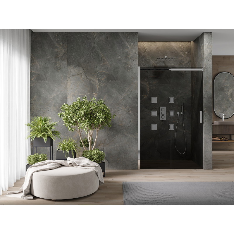 Mexen Omega portes de douche coulissantes 140 cm, graphite, chrome - 825-140-000-01-40