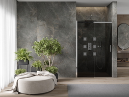 Mexen Omega porte de douche coulissante 140 cm, graphite, chrome - 825-140-000-01-40