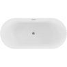 Mexen Paola baignoire îlot cannelée 150 x 75 cm, blanc brillant, trop-plein chrome - 52721507500-01