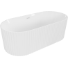 Baignoire autoportante Mexen Paola cannelée 170 x 80 cm, blanc brillant, trop-plein blanc - 52721708000-20