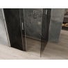 Cabine de douche coulissante Mexen Omega 120 x 100 cm, graphite, chrome - 825-120-100-01-40