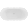 Mexen Paola baignoire îlot cannelée 170 x 80 cm, blanc brillant, trop-plein nickel brossé - 52721708000-97