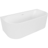 Mexen Sella baignoire autoportante murale rainurée 170 x 80 cm, blanc mat, trop-plein blanc - 52711708001-20