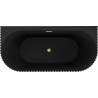 Mexen Sella baignoire autoportante murale striée 170 x 80 cm, noir mat, trop-plein or brossé - 52711708071-55