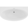 Mexen Bruna baignoire autoportante murale 150 x 82 cm, blanc brillant, trop-plein métal gun - 52731508200-95