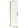 Mexen Velar paroi de douche à 2 panneaux coulissants 70 x 150 cm, givré, doré - 896-070-000-31-50