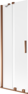 Paroi de baignoire coulissante 2 volets 70 x 150 cm, givré, or rose - 896-070-000-31-60