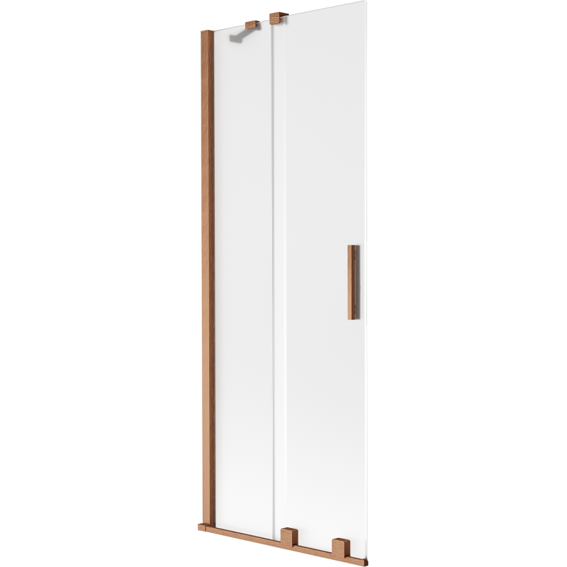 Mexen Velar paroi de baignoire à 2 panneaux coulissants 70 x 150 cm, givre, cuivre brossé - 896-070-000-31-65