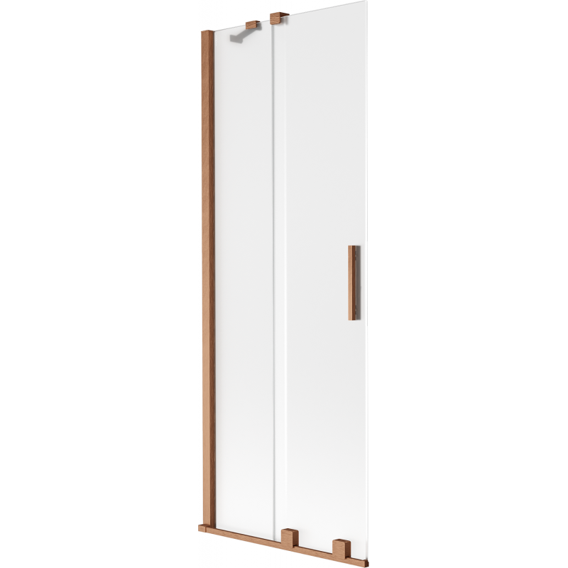 Mexen Velar paroi de baignoire à 2 vantaux coulissants 70 x 150 cm, givré, cuivre brossé - 896-070-000-31-65