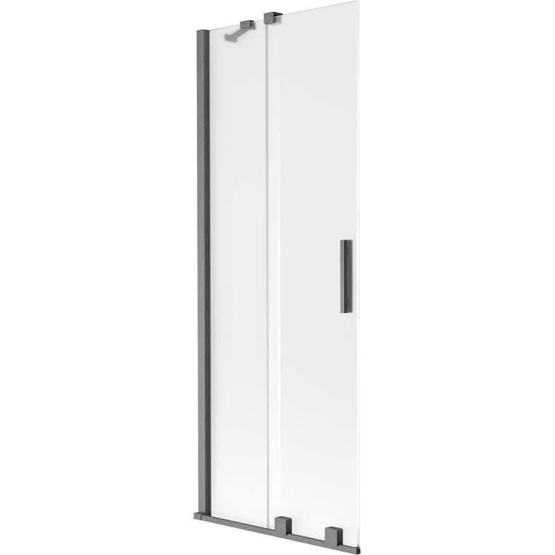 Paroi de baignoire coulissante 2 volets Mexen Velar 70 x 150 cm, givrée, gris canon brossé - 896-070-000-31-66
