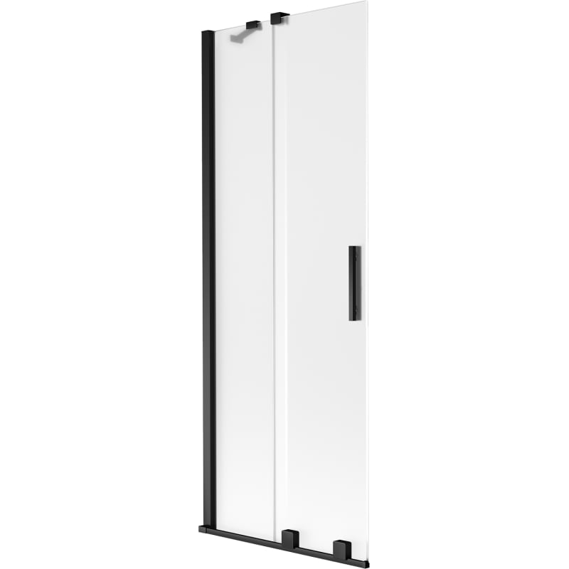 Mexen Velar paroi de douche à 2 volets coulissants 70 x 150 cm, givré, noir - 896-070-000-31-70