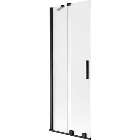 Mexen Velar paroi de douche à 2 volets coulissants 70 x 150 cm, givré, noir - 896-070-000-31-70