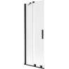 Mexen Velar paroi de douche à 2 volets coulissants 70 x 150 cm, givré, noir - 896-070-000-31-70