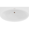 Mexen Bruna baignoire autoportante murale 170 x 88 cm, blanc brillant, trop-plein or rose - 52731708800-60