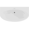 Mexen Bruna baignoire autoportante murale 170 x 88 cm, blanc brillant, trop-plein métal gun - 52731708800-95