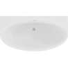Mexen Bruna baignoire autoportante adossée 170 x 88 cm, blanc brillant, trop-plein nickel brossé - 52731708800-97