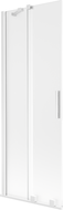 Mexen Velar paroi de baignoire coulissante à 2 vantaux 75 x 150 cm, givre, blanc - 896-075-000-31-20